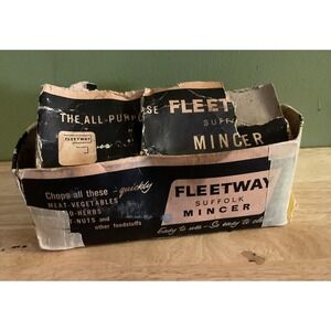 Vintage 1960 All Purpose Fleetway Suffolk Mincer, With‎ Instructions And Box